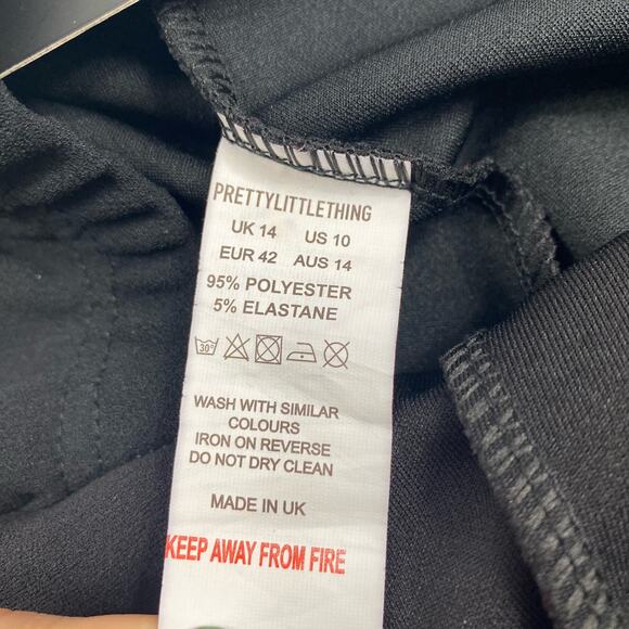 Pretty Little Things Wrap Shorts Black Tie Front Dress Womens NWT US 10 - Picture 7 of 10